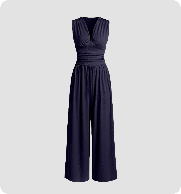 Women's Flattering Sleeveless Jumpsuit | Elegant Spring Summer Outfit