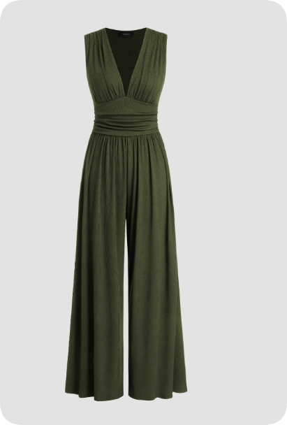 Women's Flattering Sleeveless Jumpsuit | Elegant Spring Summer Outfit