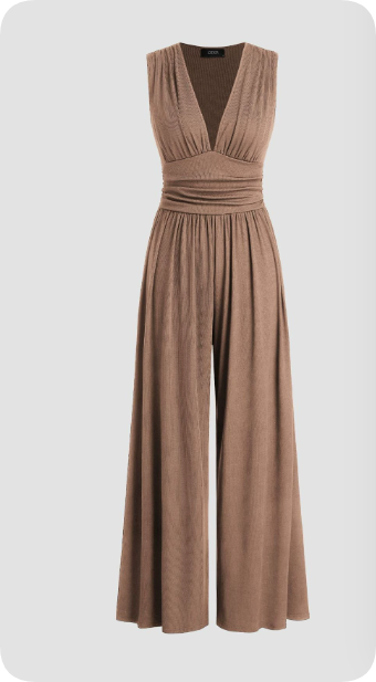 Women's Flattering Sleeveless Jumpsuit | Elegant Spring Summer Outfit